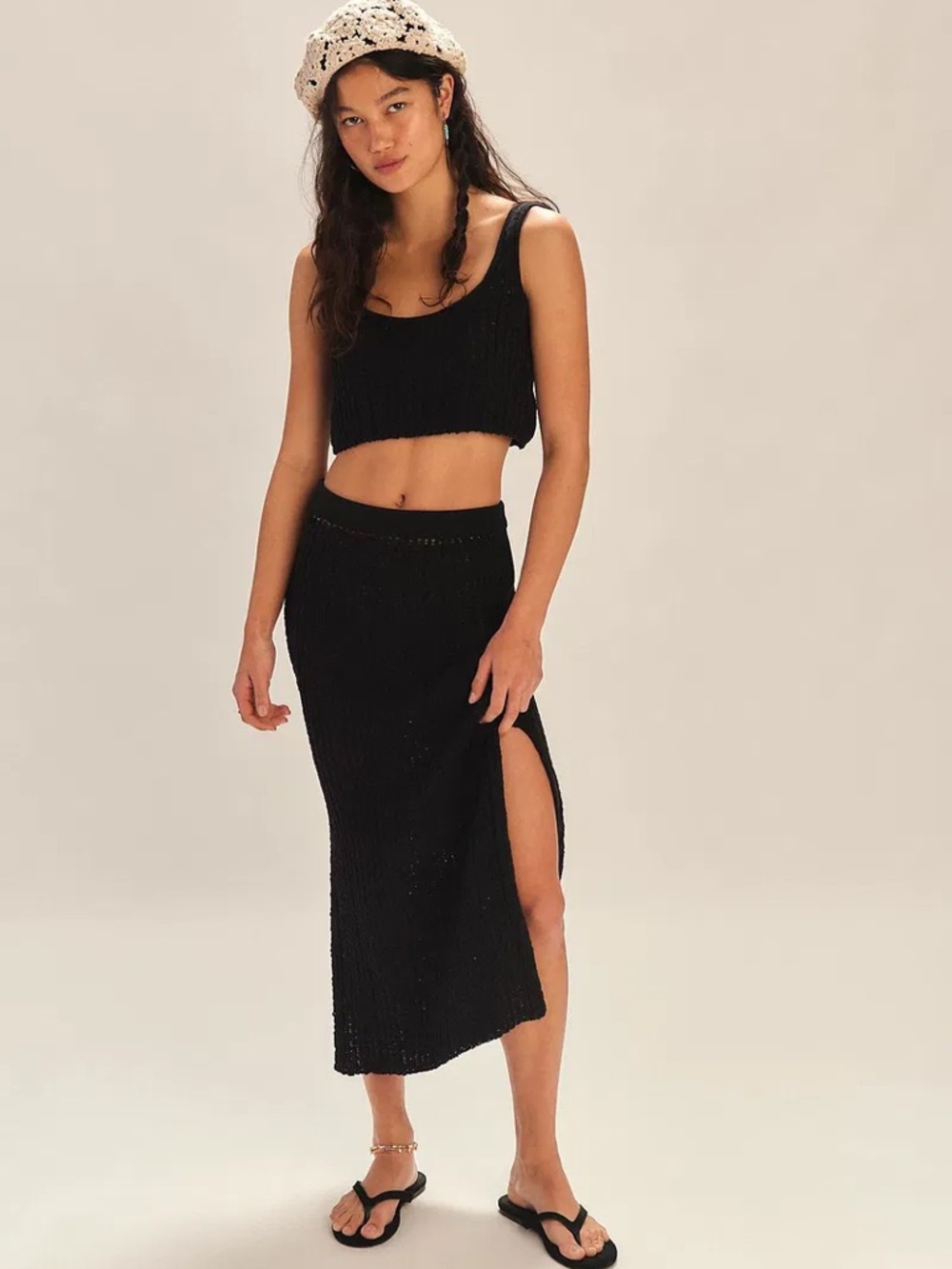 NEW! Free People Beach Havana Sweater Set in Black - Picture 4 of 6